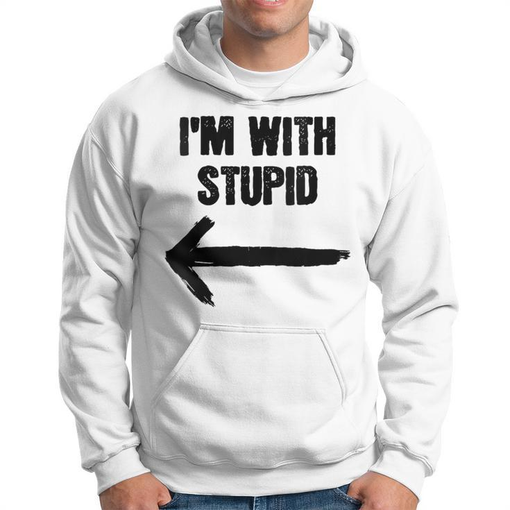 I'm With Stupid Right Arrow Hoodie