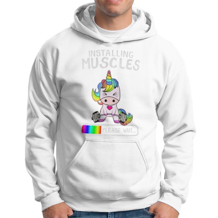 Installing Muscles Unicorn Weightlifting Hoodie