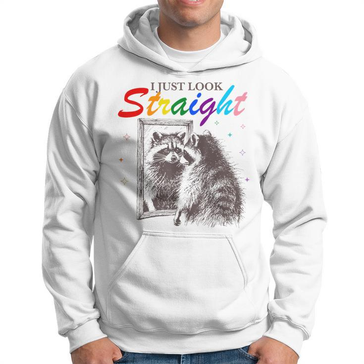 I Just Look Straight Raccoon Queer Gay Les Lgbt Meme Hoodie
