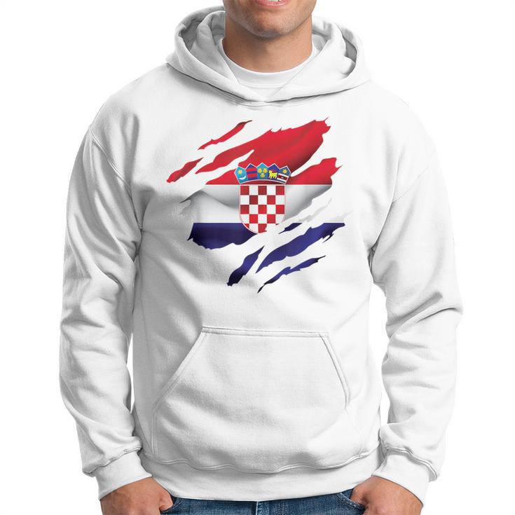 Kroatien Flagge Kroatisch Croatia Kinder Kroatien Hrvatska Kapuzenpullover