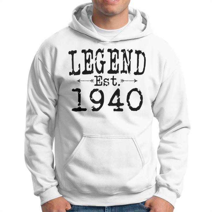 Legend Established 1940 Vintage Born In 1940 Birthday Hoodie