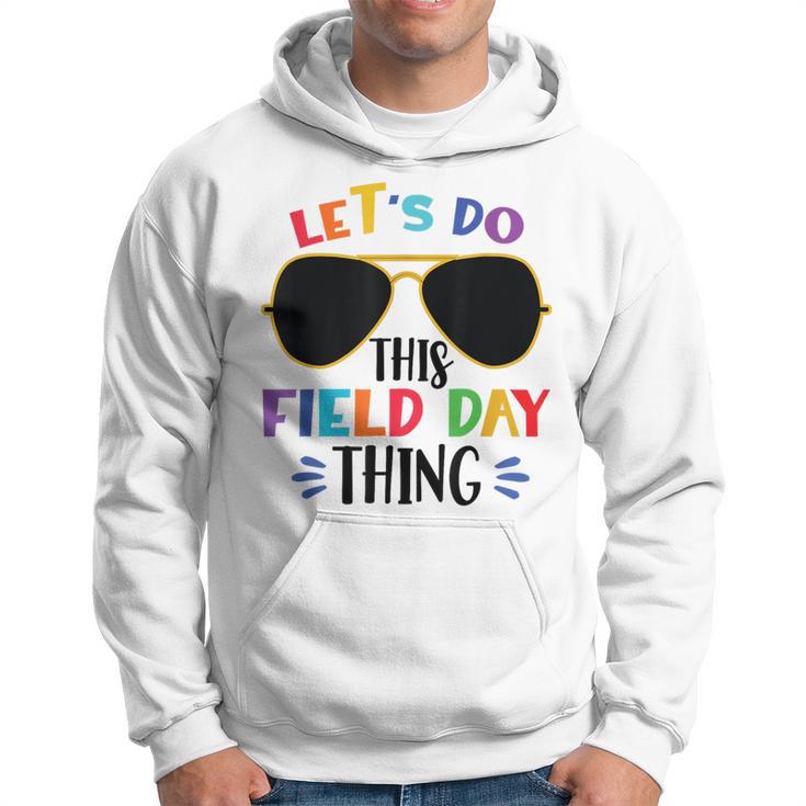 Let's Do This Field Day Thing Colors Quote Sunglasses Boys Hoodie