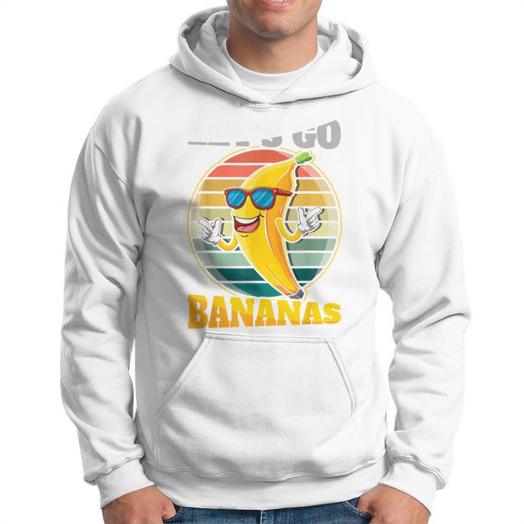 Let's Go Bananas Retro Banana Meme Banana Vintage Hoodie