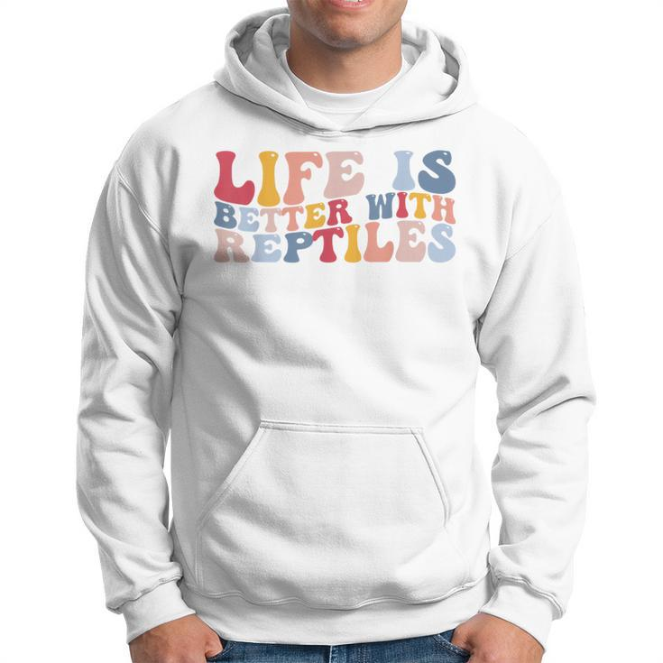 Life Is Better With Reptiles Reptile Lovers Leopard Gecko Hoodie