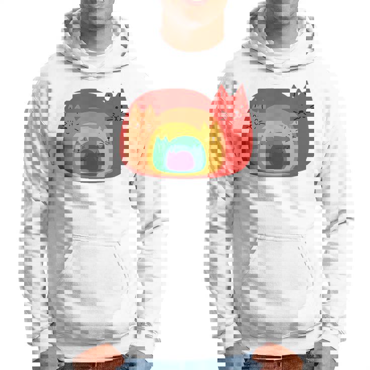 Lindo Gato Arco Iris Adorable Sudadera