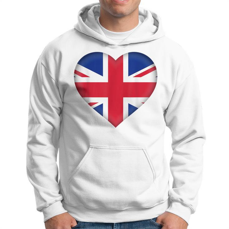 I Love United Kingdom Uk British Flag Heart Outfit Hoodie