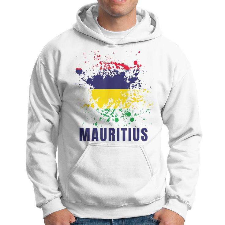 Mauritius Retro Vintage Watercolors Sport Mauritian Flag Hoodie