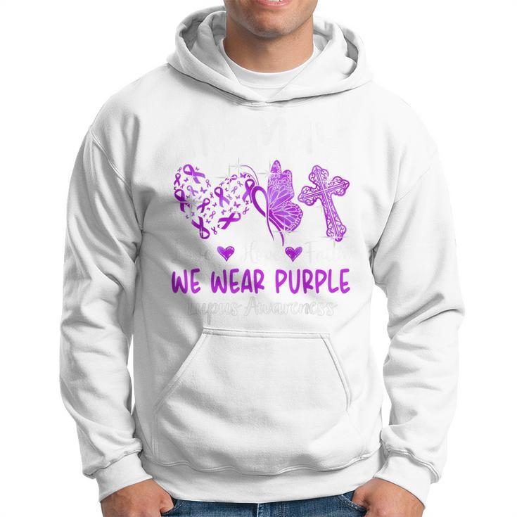 In May We Wear Purple Lupus Awareness Month Ribbon Hoodie
