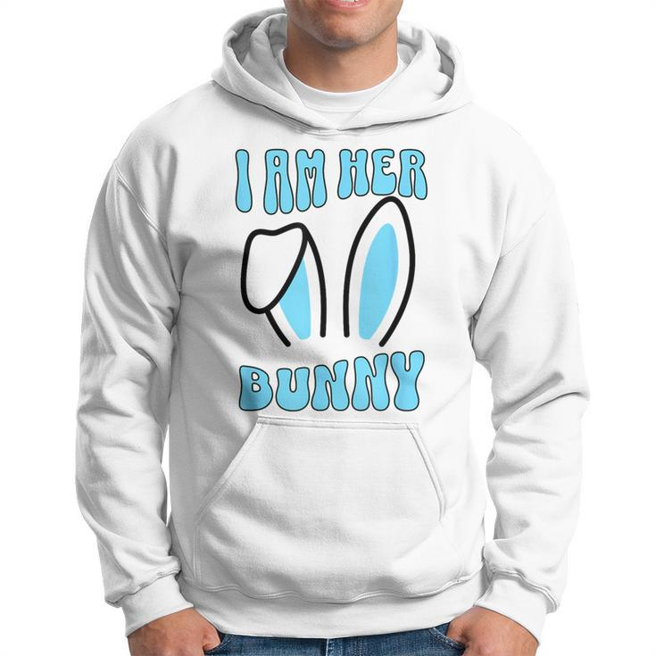 Men's Matching Couple Easter Husband I Am Her Bunny Hoodie