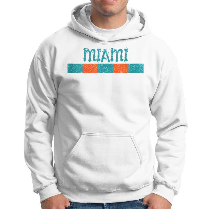 Miami Florida Retro Vintage Weathered Throwback Hoodie