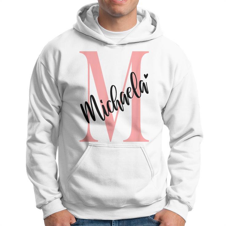 Michaela Nameorname Mit Monogramm Personalisiert Rosa Hoodie