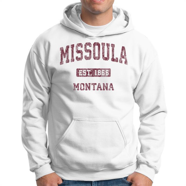 Missoula Montana Mt Vintage Athletic Sports Hoodie