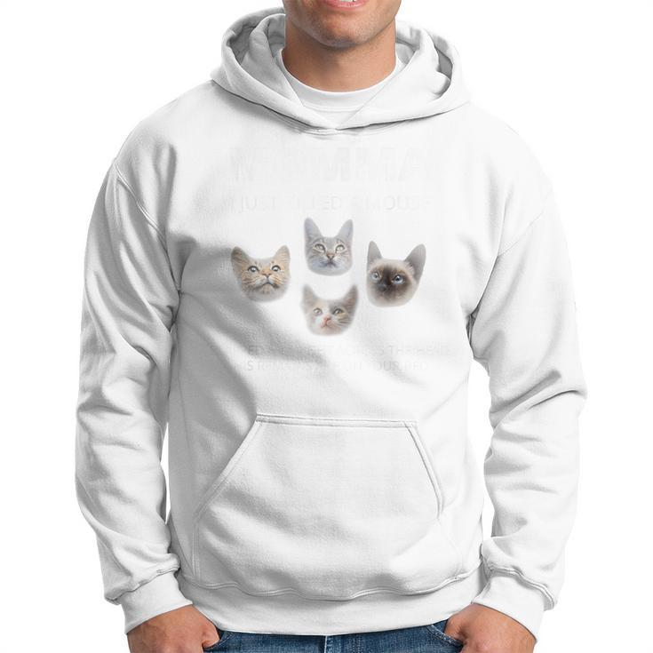 Momma Cats Saying Cat Lover Four Cats Singing Hoodie