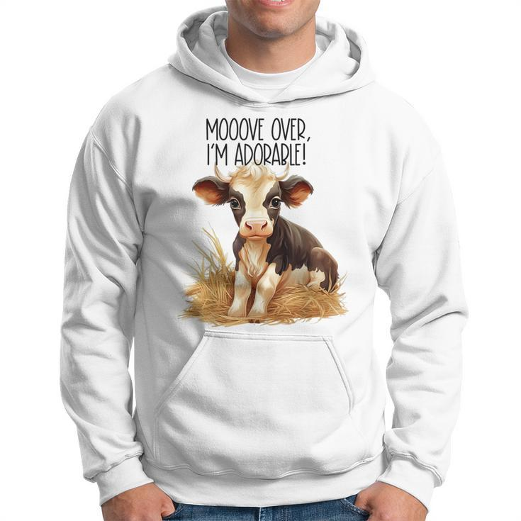Mooove Over I'm Adorable Cute Cow Sounds Toddler Hoodie