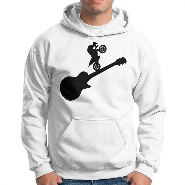 Musicians With Electric Guitar And Motocross Graphic Hoodie