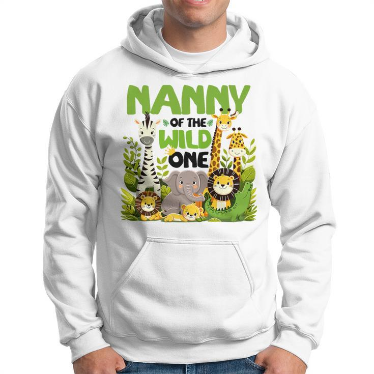 Nanny Of The Wild One Birthday 1St Safari Jungle Family Hoodie