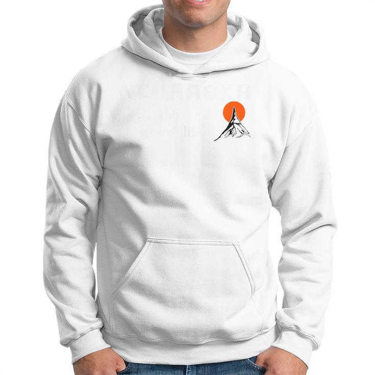 Nebraska The Good Life Vintage Road Sign Hoodie