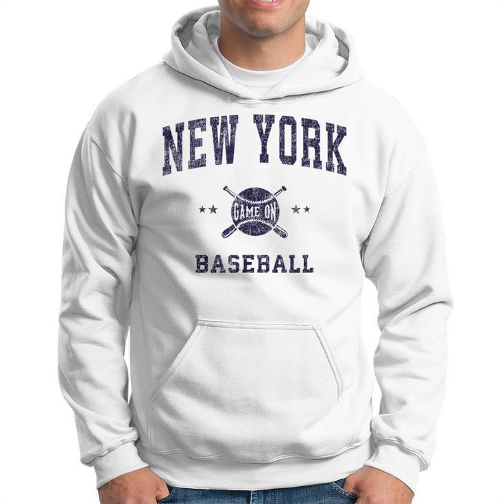 New York Ny Vintage Baseball Throwback Retro Hoodie