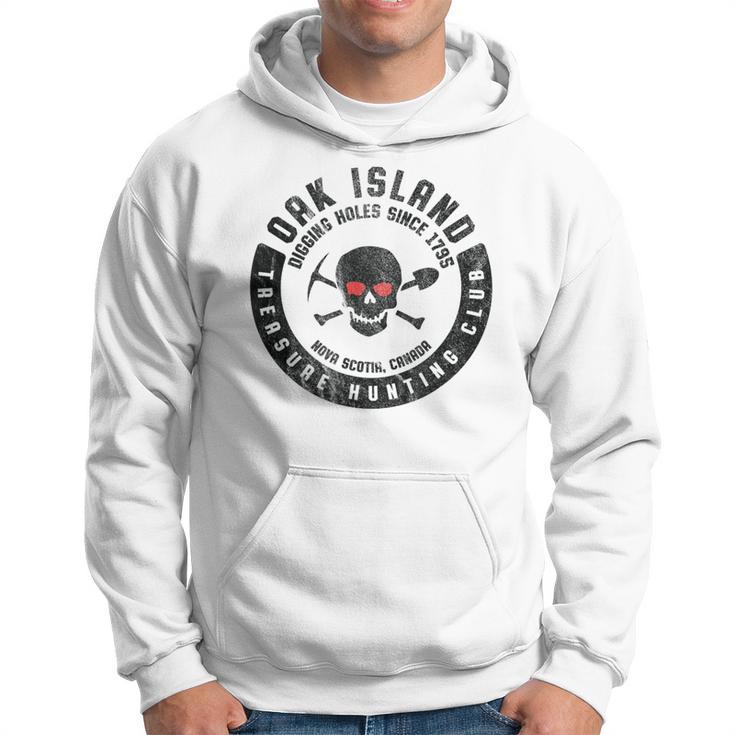 Oak Island Treasure Hunting Club Vintage Skull And Crossbone Hoodie