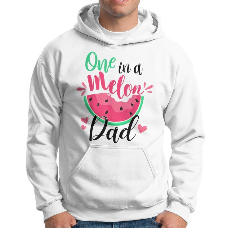 One In A Melon Dad Summer Birthday Party Matching Family Hoodie