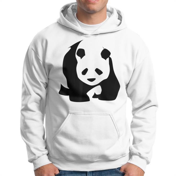 Panda Bear Lovers Minimalist Black And White China Wildlife Hoodie