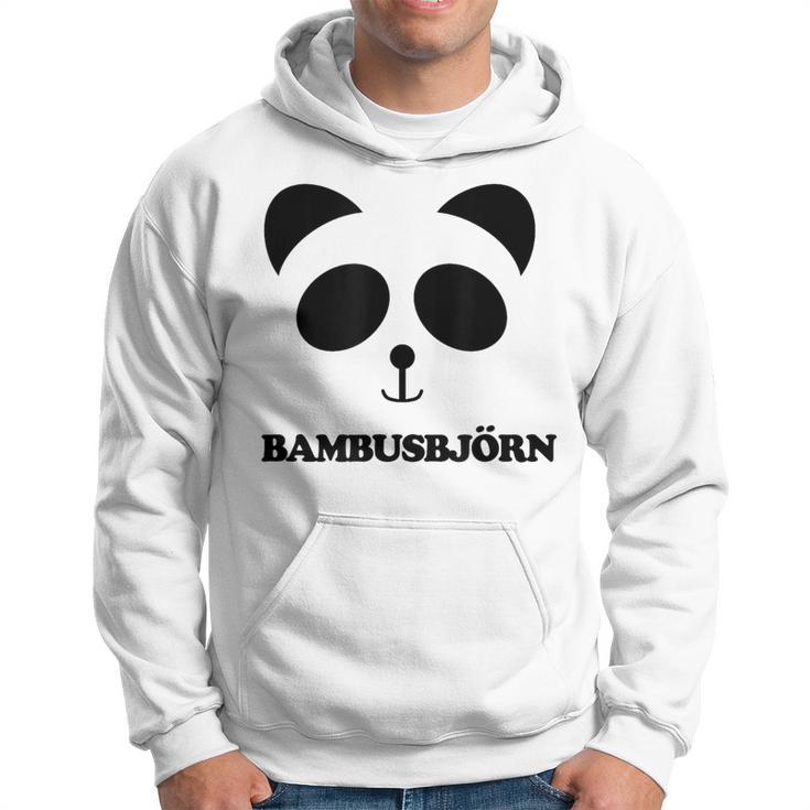 Panda-Gesicht Hoodie Bambusbjörn, Witzig & Unisex Weiß