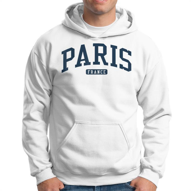 Paris France College University Style Navy Hoodie