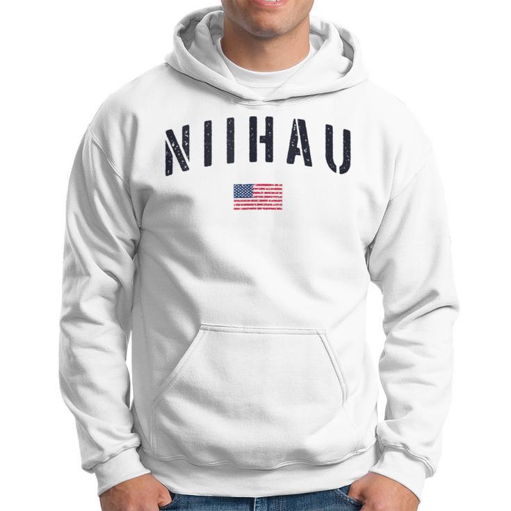 Patriotic Usa Flag Stencil Niihau Hi Hoodie