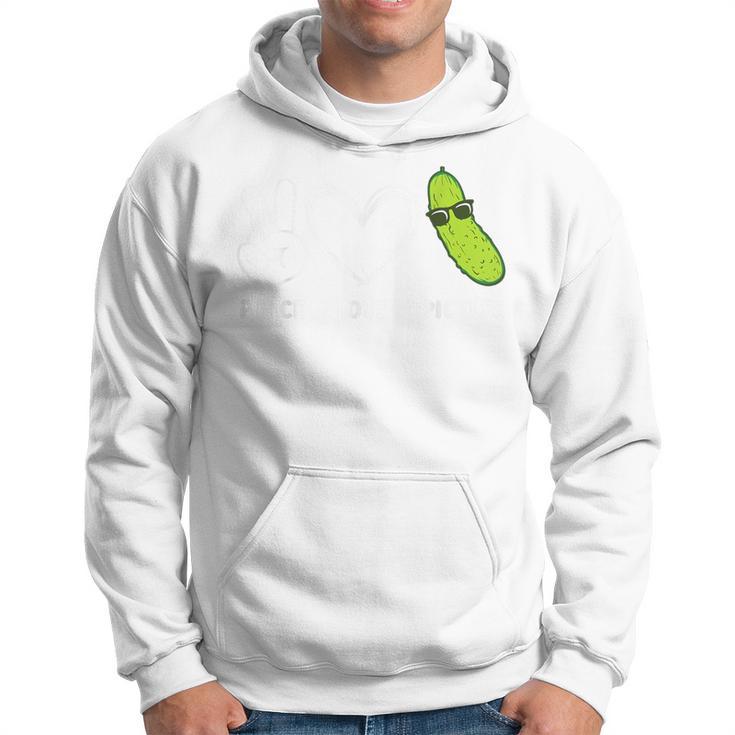 Peace Love Pickles Lover Retro Food Lover Hoodie