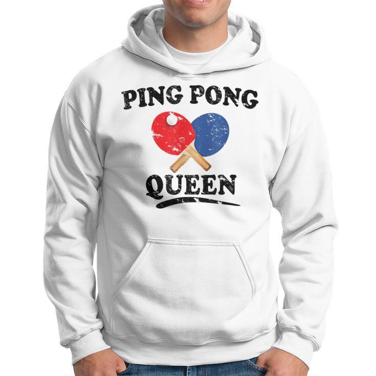Ping Pong Queen  Table Tennis Paddle Hoodie