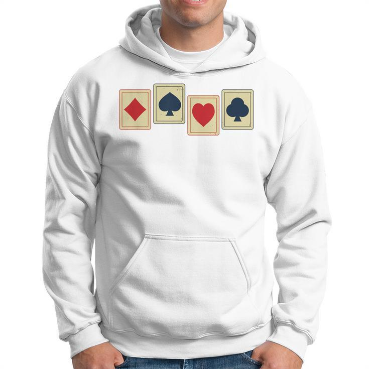 Poker Playing Cards Four Aces Spade Diamond Clover Heart Hoodie