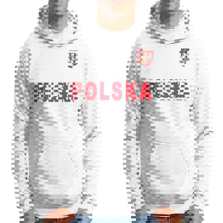 Polska De Texto Rojo Nacional Polaco Sudadera