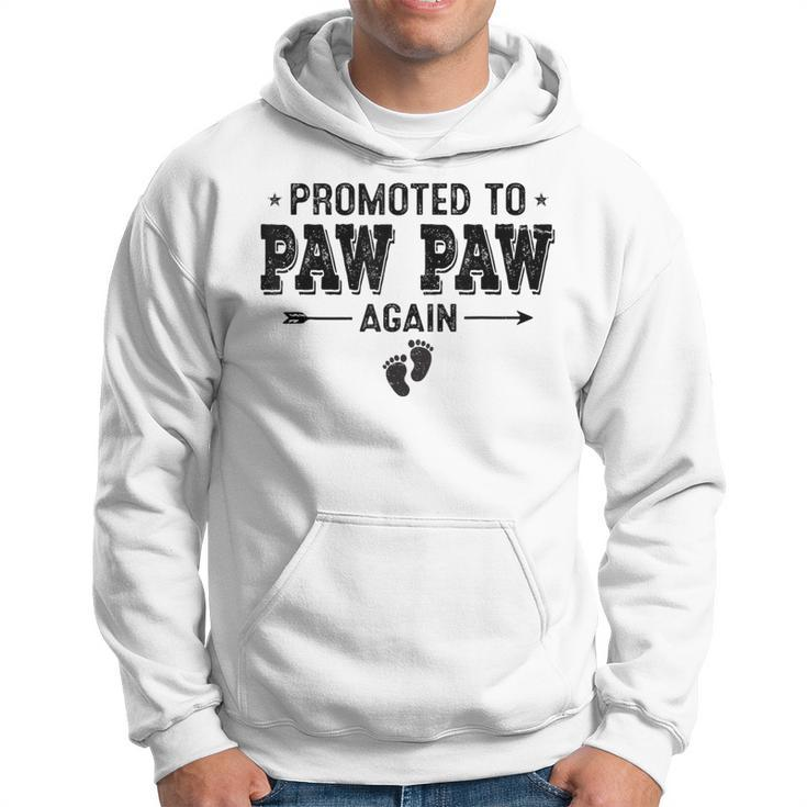 Promoted To Paw Paw Again Grandparents Baby Announcement Hoodie