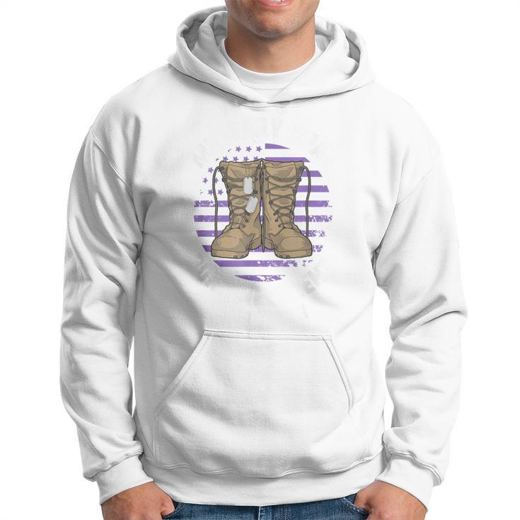Purple Up Military Child Month Brat Born Resilient And Tough Hoodie