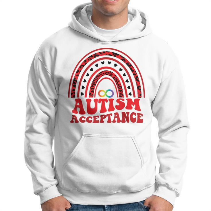 Red Instead Autism Awareness Acceptance Education Teacher Hoodie