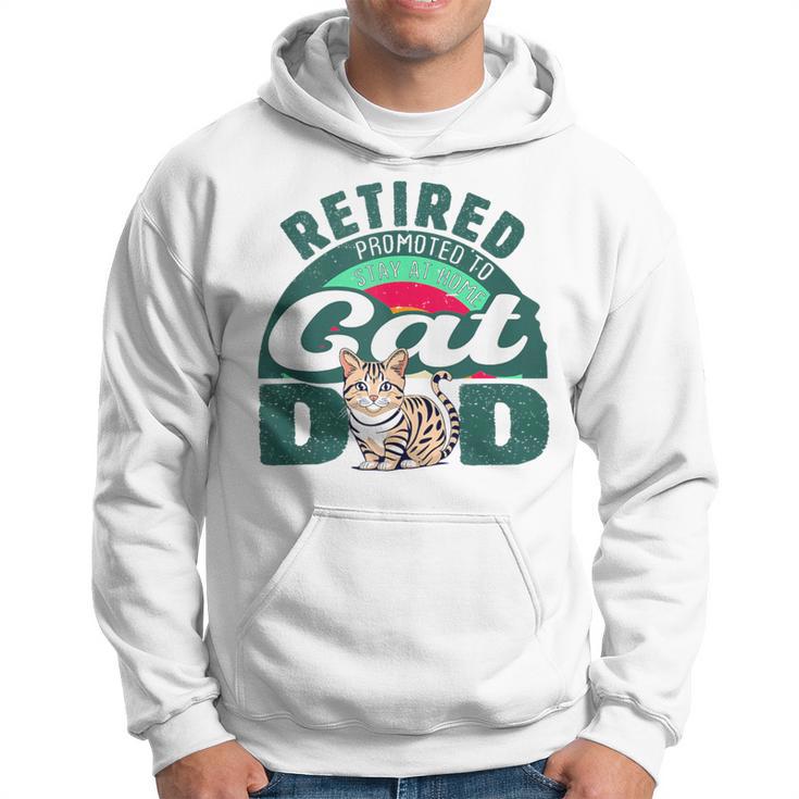 Retired Promoted To Stay At Home Cat Dad Retired Cats Owner Hoodie