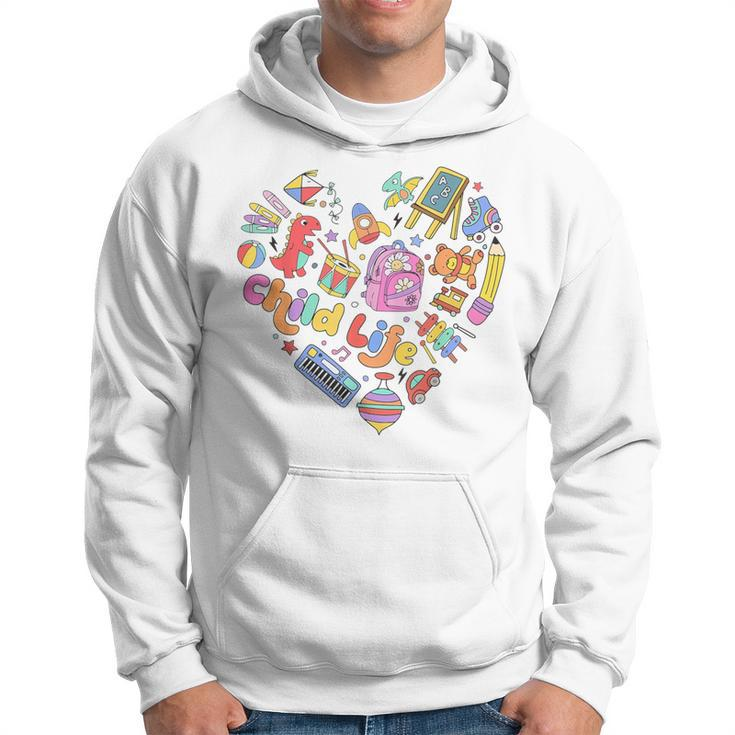 Retro Child Life Specialist Play Therapy Child Life Intern Hoodie