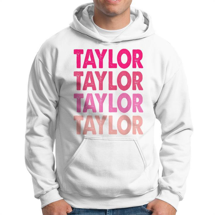 Retro Taylor Personalized Name I Love Taylor Hoodie