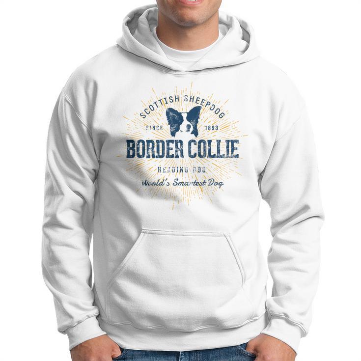 Retro Vintage Border Collie Hoodie