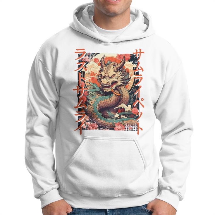 Rückenprint Samurai-Drachenkrieger Japanischer Ninja Kawaii Kapuzenpullover