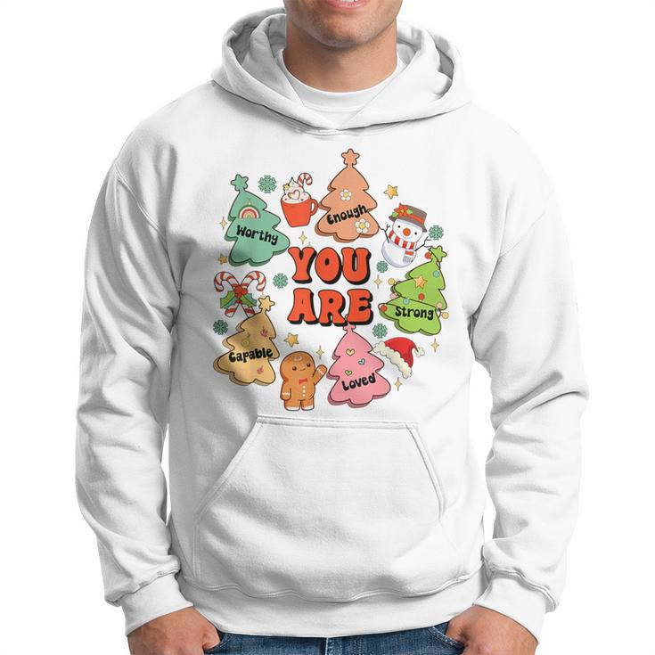 School Counselor You Are Snowman Christmas Tree Gingerbread Hoodie