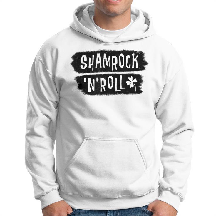 Shamrock’N’Roll Distressed St Patrick’S Day Quote Hoodie