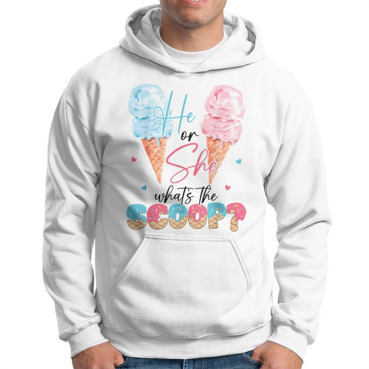 He Or She What's The Scoop Ice Cream Gender Reveal Party Hoodie