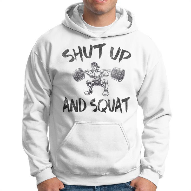 Shut Up And Squat Vintage Leg Day Hoodie