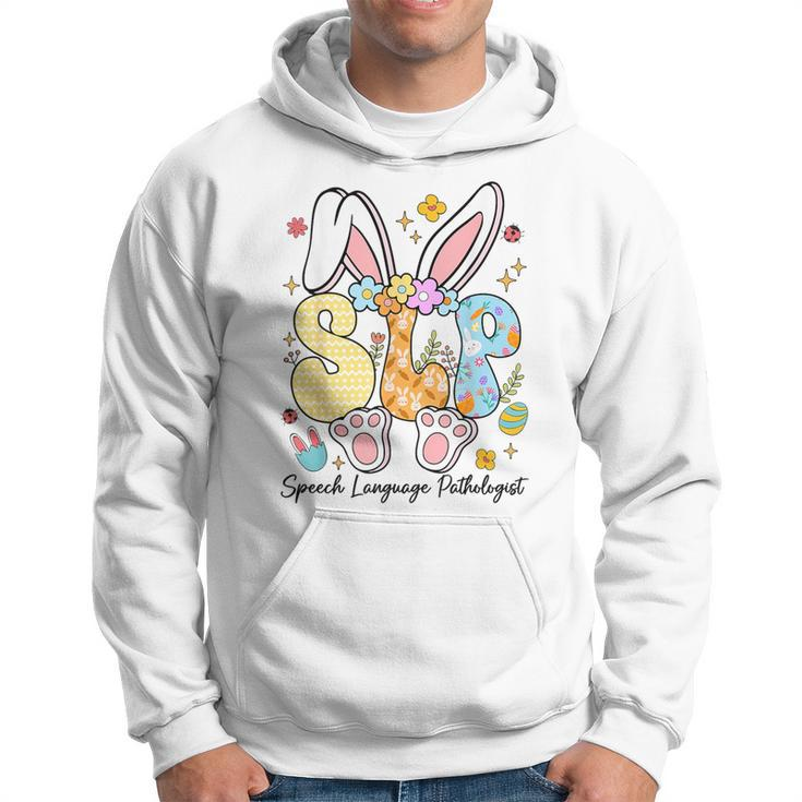Speech Language Pathologist Bunny Bunnies Happy Easter Slp Hoodie