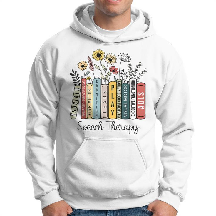 Speech Therapy Wildflowers Slp Speech Language Pathologist Hoodie