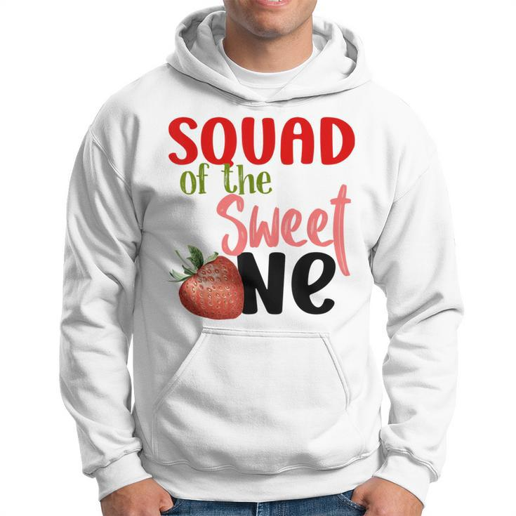 Squad The Sweet One Strawberry Birthday Family Party Hoodie