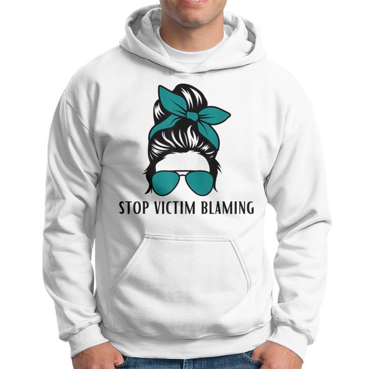 Stop Victim Blaming Sexual Assault Awareness Month Hoodie