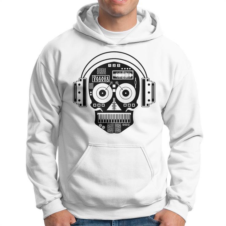 Sugarskull Dj Table Skull Disc Jockey Headphones Hoodie