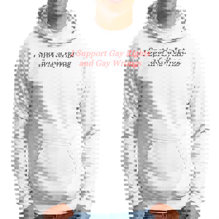 I Support Gay Rights And Gay Wrongs Hoodie